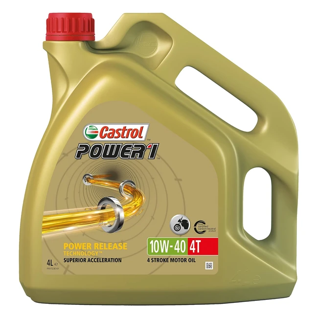 Castrol Power Motorenöl 1 4-Takt 10W40 4L - Hochwertiges Öl für optimale Leistung