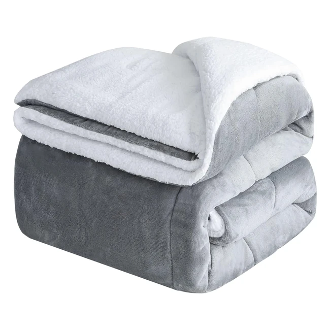 Couverture polaire grise 230x270cm Choshome - Chaude, confortable et durable