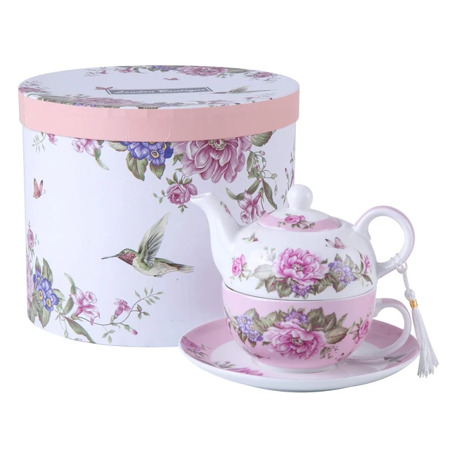 Juego de Té para Uno London Boutique Tea for One - Porcelana Rosa