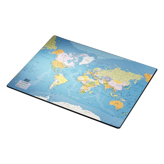 Sottomano Esselte con Mappa del Mondo 40x635 cm - Resistente e Antiscivolo