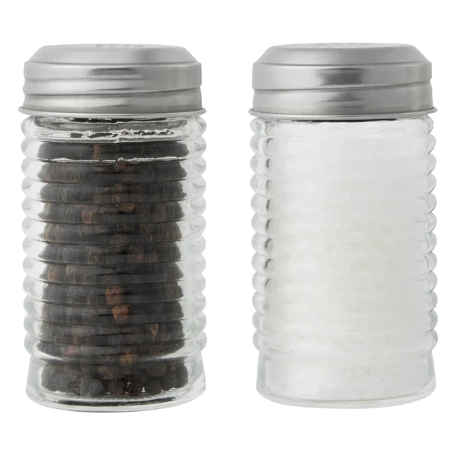 Salter 751 CLXR Glass Salt & Pepper Shakers - Beehive Style Seasoning Pots