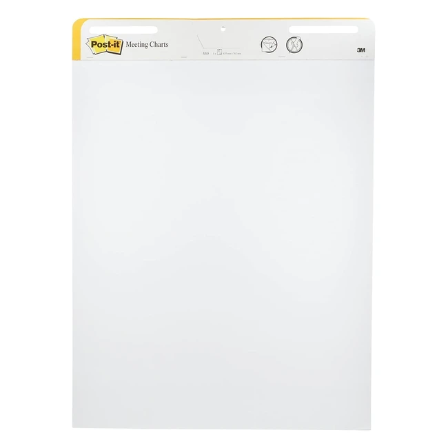 Post-it Super Sticky Meeting Chart White 635cm x 762cm - Promo Pack 2  1 Free