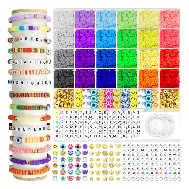 Kit de cuentas para pulseras artdot 5342pcs - 24 colores - Fabricación de joyas