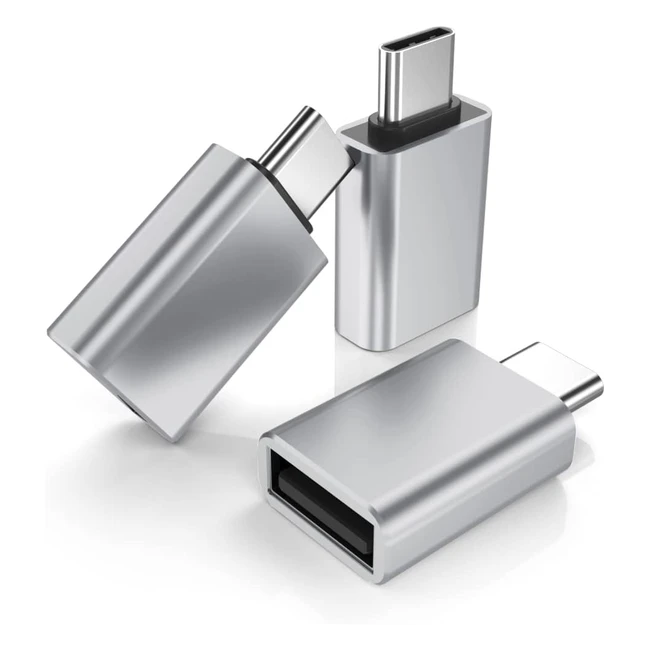 BaseSailor USB C to USB Adapter 3Pack - Thunderbolt 3 Type C OTG Drive Converter