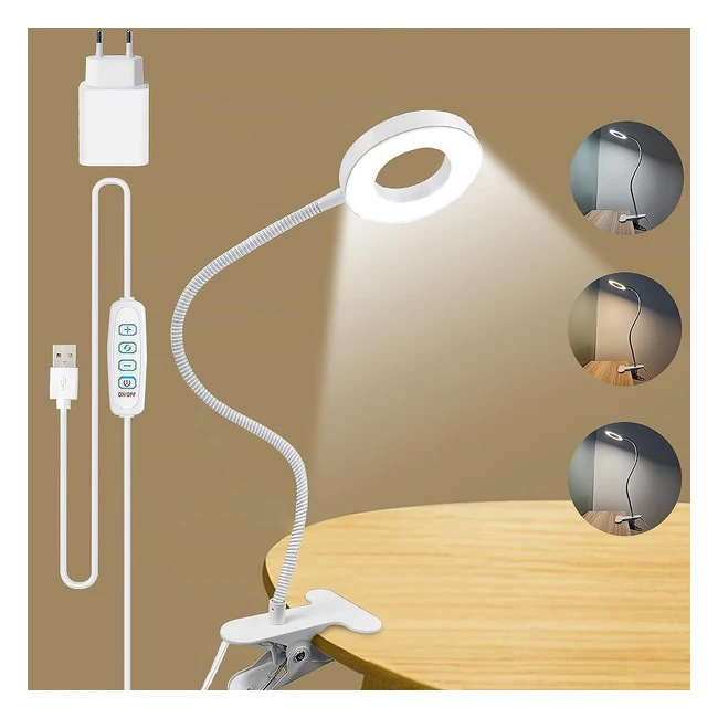 Lampe de bureau Zeyachan - 3 modes dclairage - 10 niveaux de luminosit - Ch