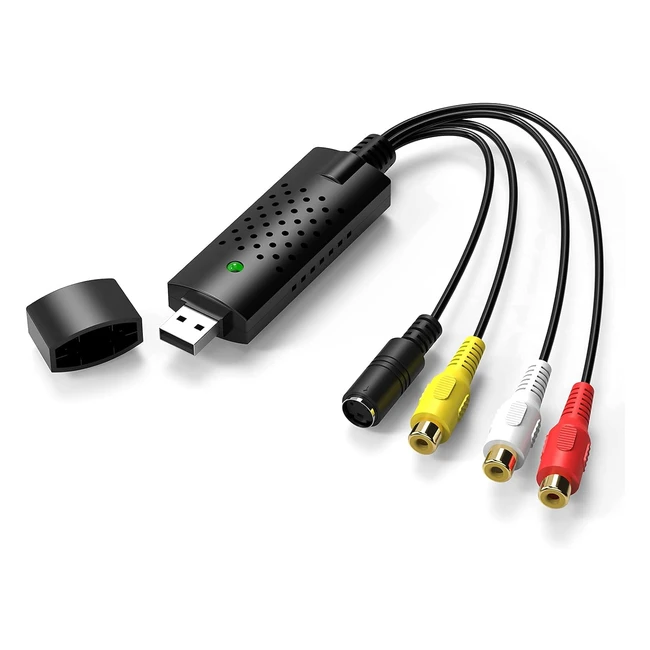 Rybozen Convertidor de AudioVideo RCA USB 20 - Digitaliza y Edita Video desde 