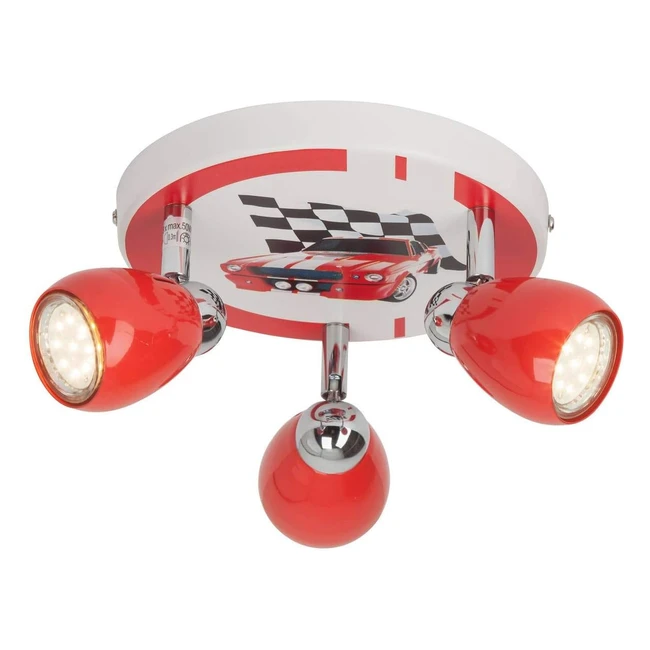Lampe Racing LED Spot Rondell 3flg RougeBlancNoir - Économique et Durable