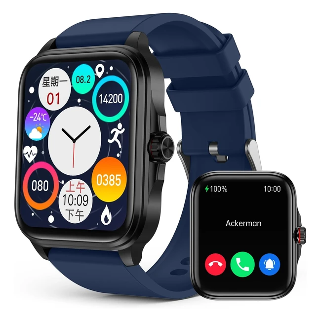 Smartwatch Uomo Egqinr Misuratore Glicemia HD 191 - Impermeabile IP67 - Compatibile con Android e iOS