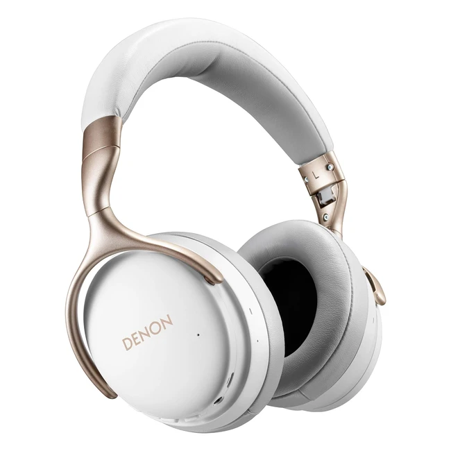 Denon AHGC30 Wireless Over-Ear Kopfhörer mit Noise Cancelling ANC, Bluetooth, Hi-Res Mikrofon, 20 Std. Akkulaufzeit, Weiß