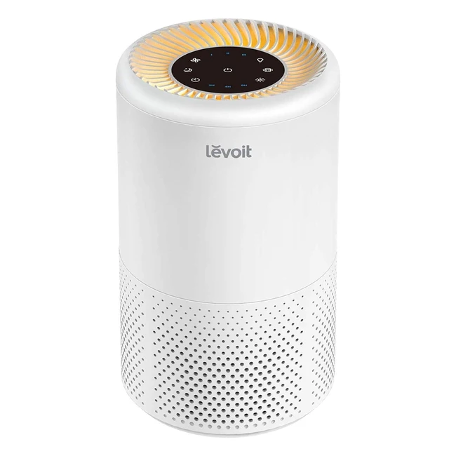 Levoit Luftreiniger für Allergiker, Raucherzimmer, bis zu 21 m², H13 HEPA-Filter und Aktivkohlefilter, 268-Stunden-Timer, 26 dB Schlafmodus