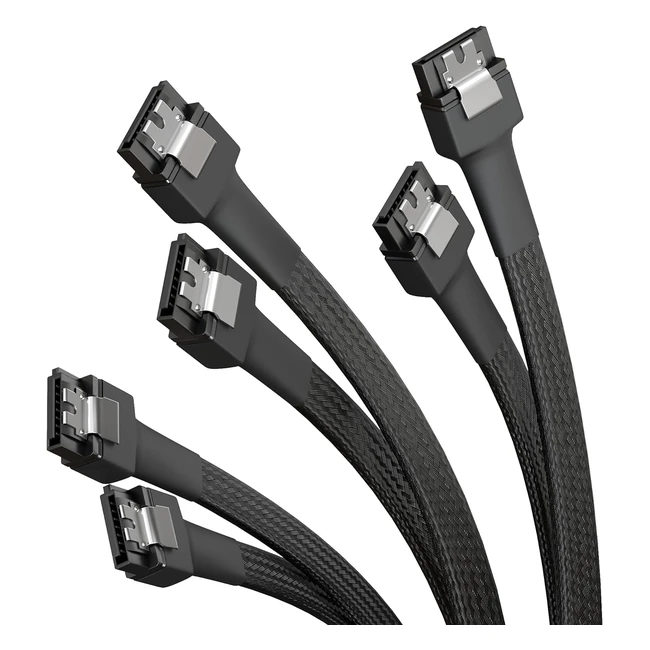 KabelDirekt SATA3-Kabel Set 3x 6 Gbps 30 cm Schwarz