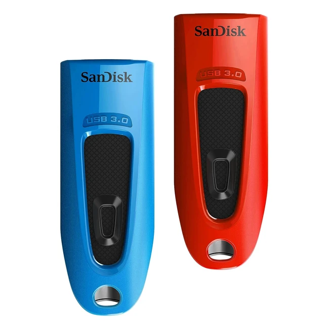 SanDisk Ultra USB 3.0 Flash Drive 64GB - Bis zu 130MB/s - 2er Pack