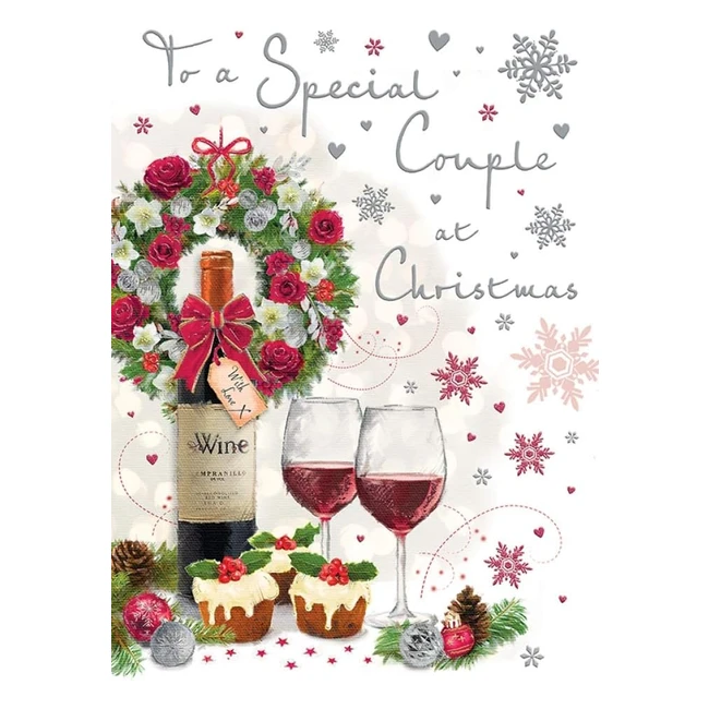 Tarjeta de Navidad para parejas Regal Publishing C85136 - Gris Marrón Rojo Beige - 228 x 152 cm