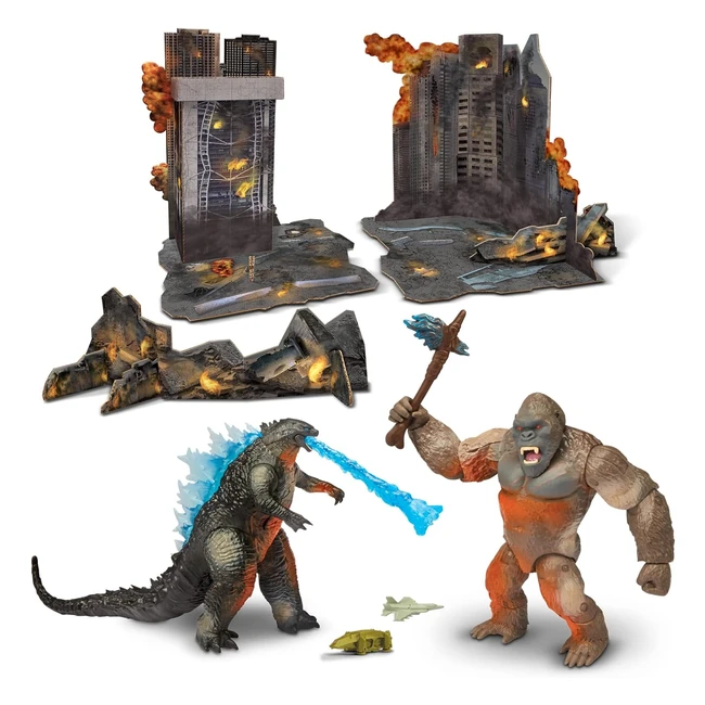 Godzilla vs Kong Movie 6 Inch Collectable Diorama Set - Action Figures & Accessories