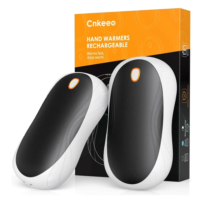 Chauffe-mains rechargeable CNKEEO - Chaufferette main réutilisable USB 4000mAh - Double face - Idéal pour le golf, randonnée, camping - Cadeaux de Noël