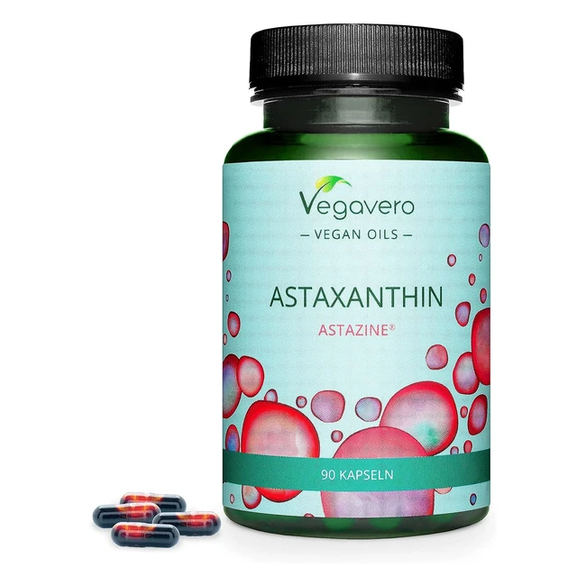 Vegavero Astaxanthin Antioxidant Supplement - Natural Oil, No Additives - 90 Capsules