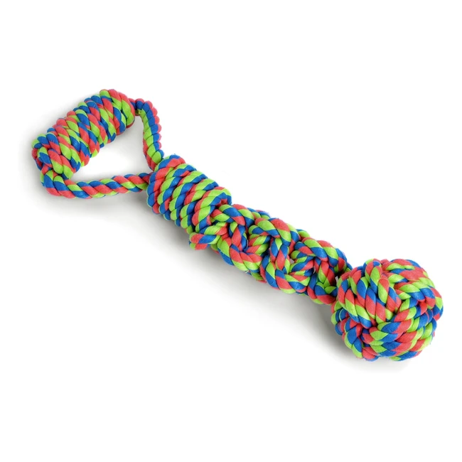 Juguete para perro Petface Toyz Rope Ball Tugger - Divertido y resistente