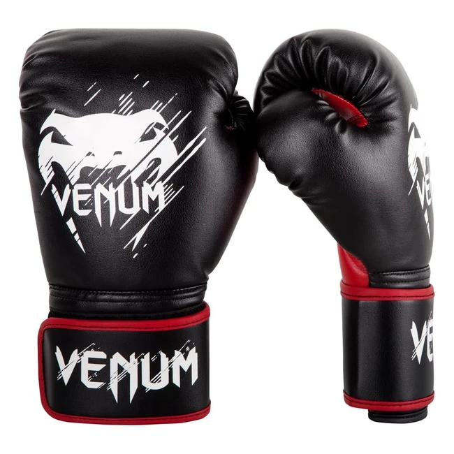 Gants de boxe mixte enfant Venum Contender - NoirRouge - 6 oz