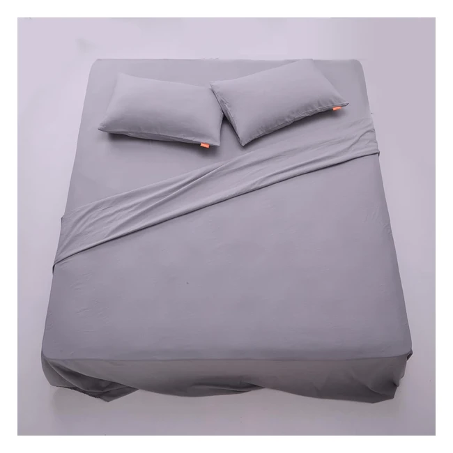 Completo Lenzuola Matrimoniale Sweetnight in Microfibra 100% - Antracite 200x200 cm