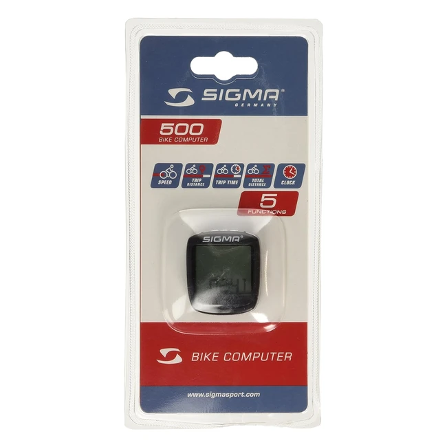 Sigma Sport 500 - Ordinateur pour vlo - Mesure vitesse distance temps - Rf