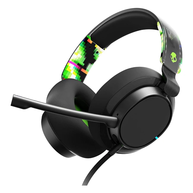 Skullcandy Slyr Pro Multiplatform Over-Ear Wired Gaming Headset - Enhanced Sound Perception - AI Microphone - Green