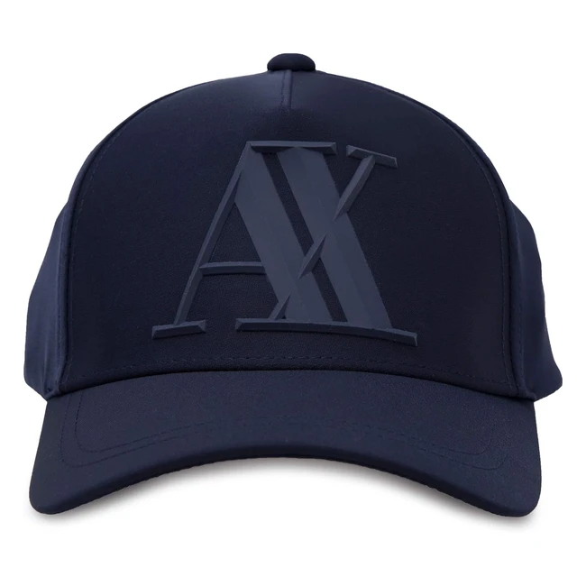 Gorra Armani Exchange AX para hombre - Logo de goma - Azul Navy