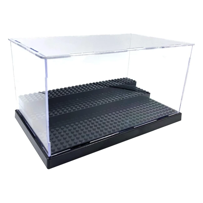 Acrylic Figure Display Case Box for LEGO Minifigures - Holds Up to 30 Figures - Black Clear Display Case