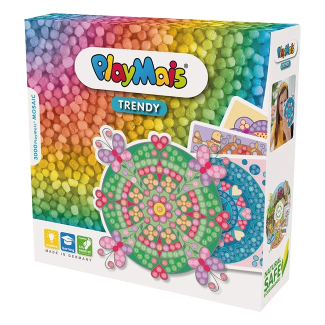 Kit creativo Playmais Mosaic Trendy Mandala per bambini 6 - Oltre 3000 pezzi e 