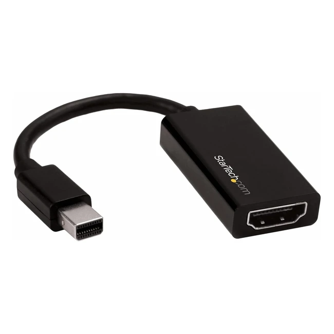 Startechcom Mini DisplayPort to HDMI Adapter - Active MDP 1.4 to HDMI 2.0 Video Converter - 4K 60Hz - Mini DP or Thunderbolt 1/2 Mac/PC to HDMI Monitor/TV/Display - MDP to HDMI Dongle (MDP2HD4K60S)