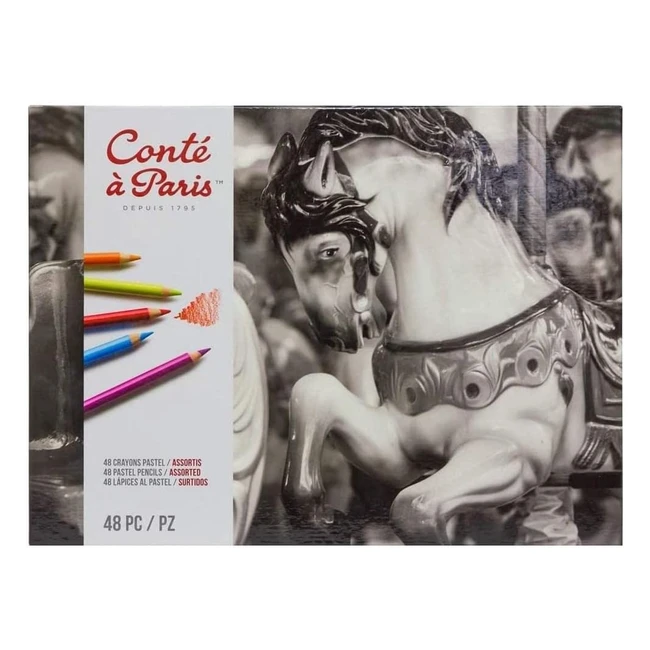 Cont Paris Pencils - Paquete de 48 lápices de colores - Densidad dura - Ideal para trabajo de detalle
