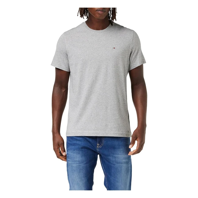 Tommy Jeans T-Shirt Uomo Maniche Corte TJM Original Slim Fit Grigio L