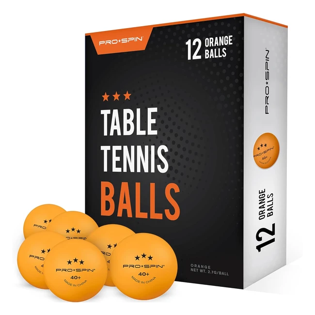 Pro Spin Ping Pong Balls - 3 Star 40 Table Tennis Balls - High Performance ABS T