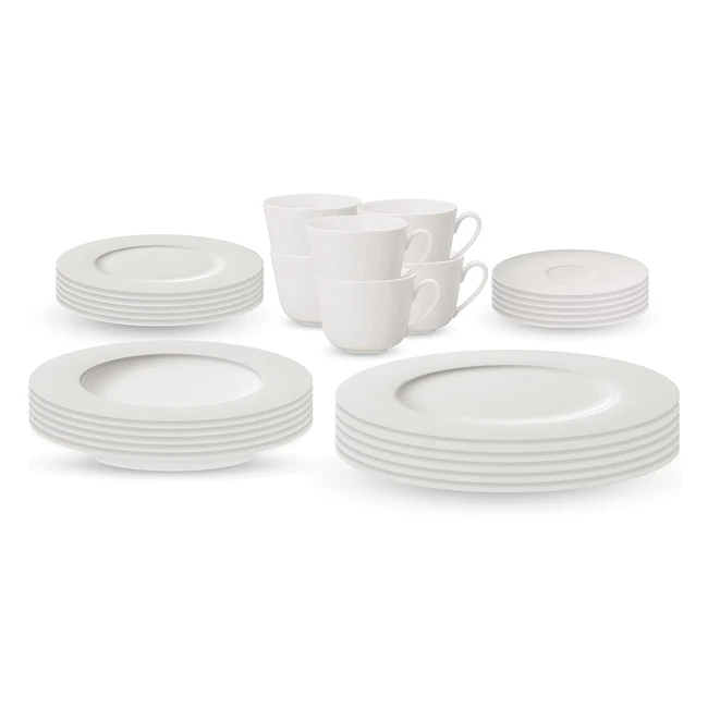 Villeroy  Boch 1013808151 Twist Set - Premium Porcelain - 30 Pieces - White