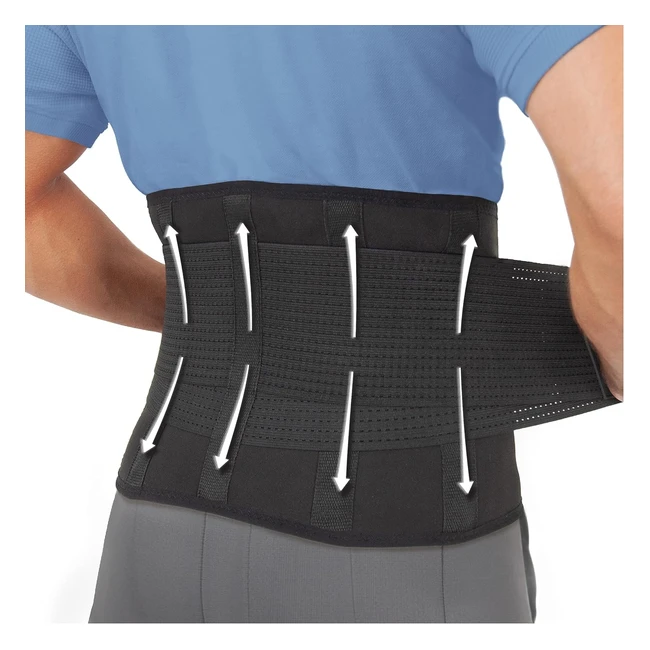 Clever Yellow Back Support Belt for Men and Women - Medicalgrade Lumbar Brace - 
