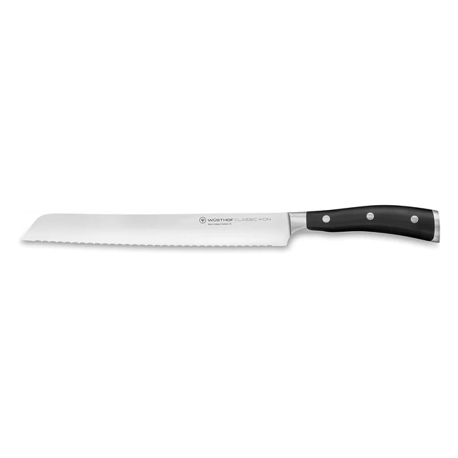 Couteau à pain Wüsthof Classic Ikon 23 cm - Tranchant extrême et durable