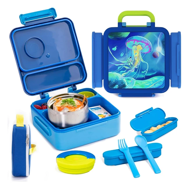 Fiambrera Infantil Haixin Loncheras para Nios Sin BPA - Lunch Box Bento Box - 