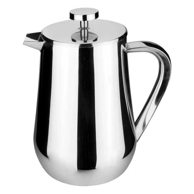 Caf Ol UFD10M UFD Cafetire 1L 3 Cup 1810 Stainless Steel French Press Coffee Maker - Silver