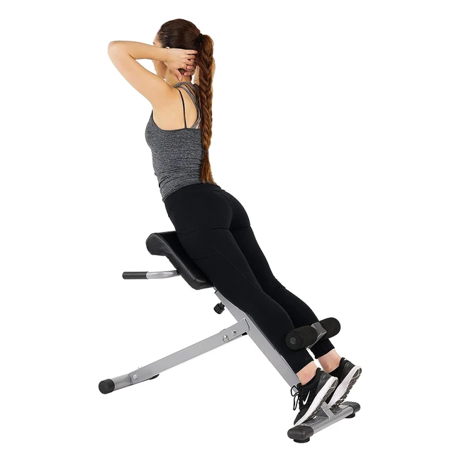 Sunny Health & Fitness Hyperextension Roman Chair - Sturdy, Compact, and Effective