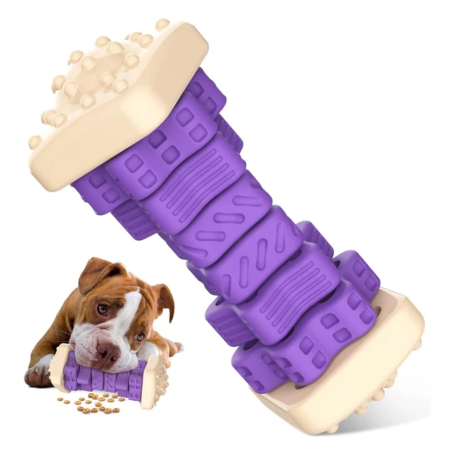 Ruxan Giocattolo Masticabile Indistruttibile per Cani Aggressivi 3 in 1 - Resistente al Gusto di Manzo