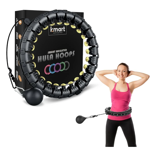Smart Hula Ring Hoops mit Gewichten - 360 Grad Autospinning Ball - Fitness  Mas