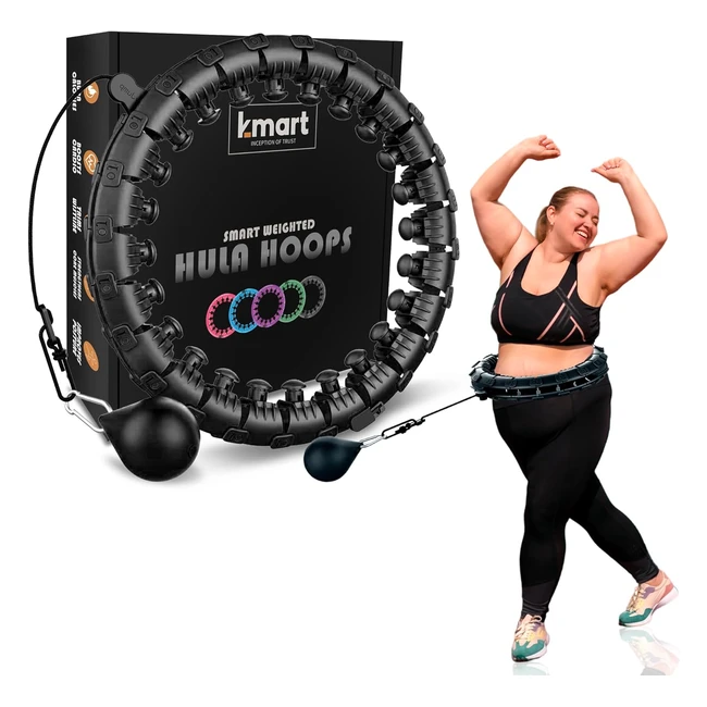 Kmart Smart Hula Ring Hoops - Gewichteter Hula Circle 24 - Abnehmbarer Fitnessri