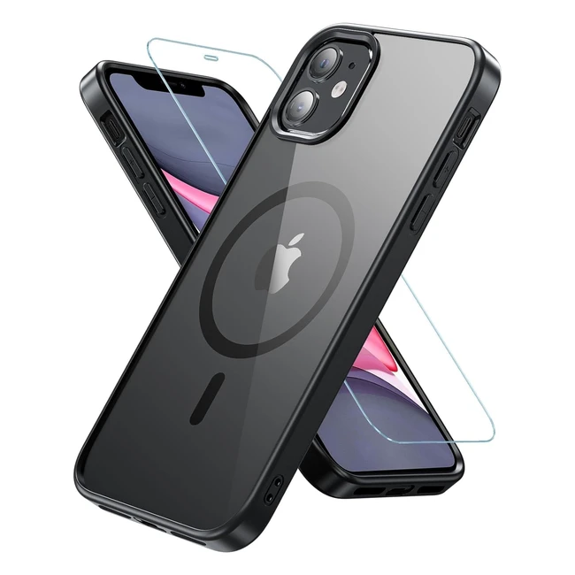 Cover Magnetica iPhone 11 Hensinple con Vetro Temperato - Nero
