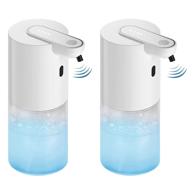 Dispenser Automatico Sapone Bianco Hohaoo - Confezione da 2 - Conveniente e Igiene