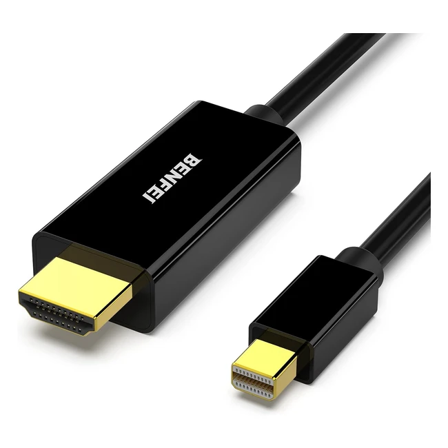 Cavo Benfei Mini DisplayPort a HDMI 3m - Compatibile con Thunderbolt - MacBook Air/Pro, Surface, Prodock, Monitor, Proiettore