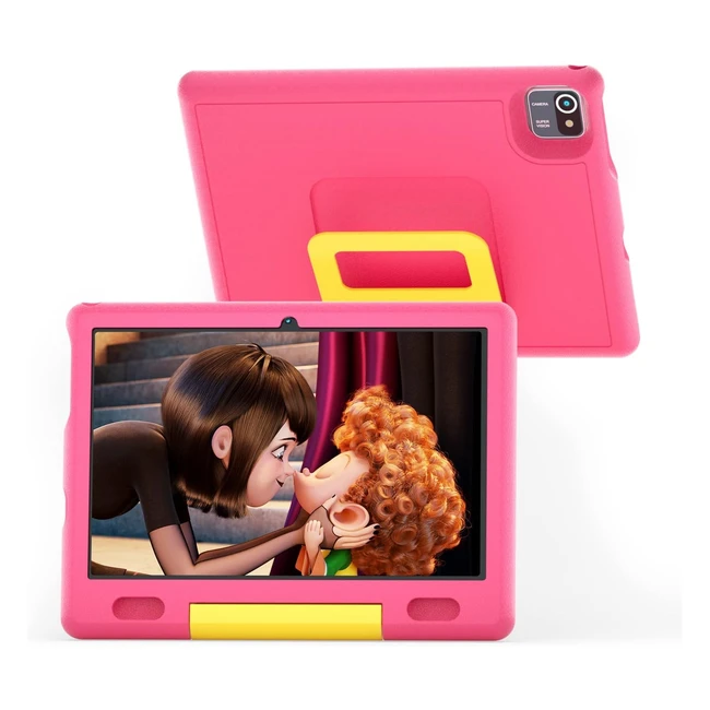 Rowt Kids Tablets 10 Inch 1280 800 HD Display Tablet for Kids - Quad Core - Kidoz App - 2GB/32GB - WiFi/Bluetooth - Parental Control - Pink