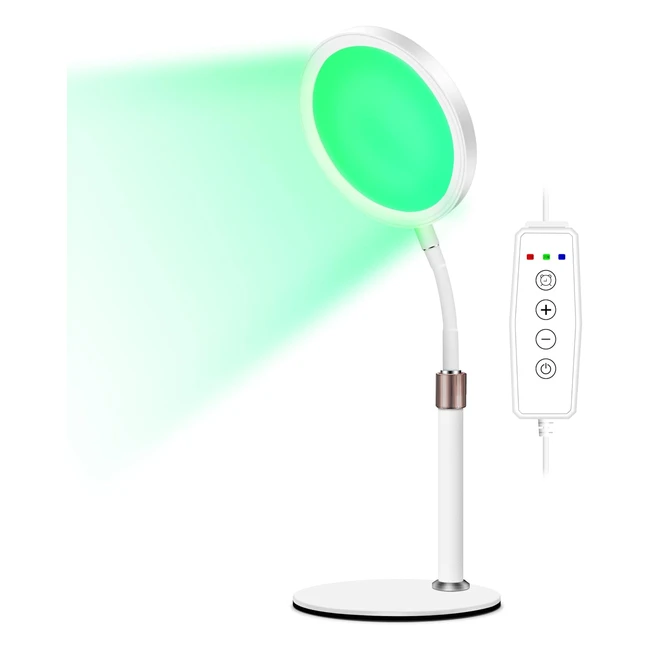 Trayvespace Sad Lamp 520nm Green Light Therapy Lamp 12W - Migraine Relief, 10 Brightness Levels, 3 Timer
