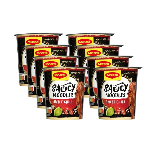 Maggi Magic Asia Saucy Noodles Sweet Chili 8er Pack 8 x 75 g - Asiastyle Pasta m
