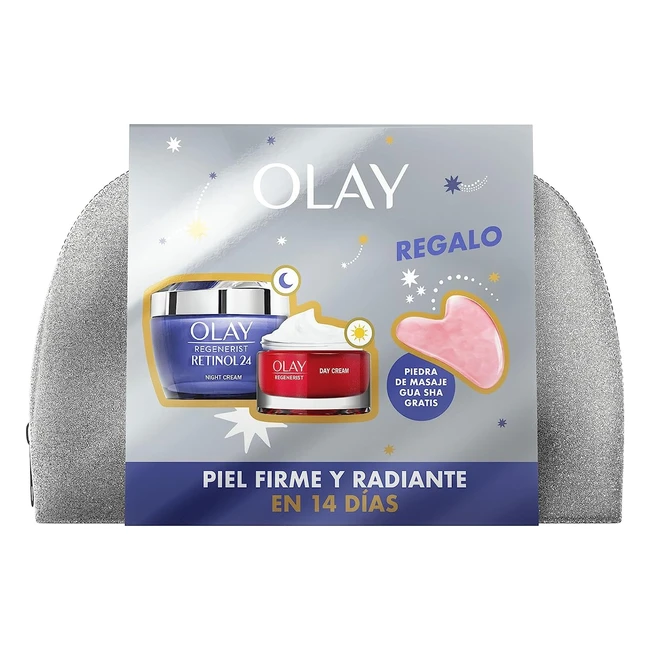 Set de regalo Olay con crema de noche Retinol24 y crema de día Regenerist - Piel suave y radiante
