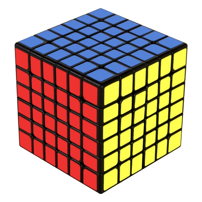 Roxenda Cubo di Velocit 6x6 Qifan W - Puzzle Sticker Superdurevole con Colori 