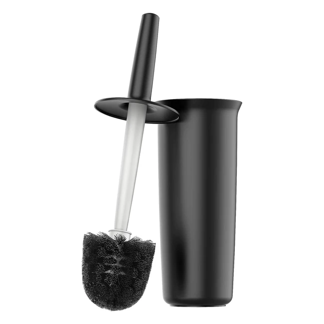 Mrsiga Toilet Bowl Brush and Holder - Durable Efficient Elegant Design - 1 Pac